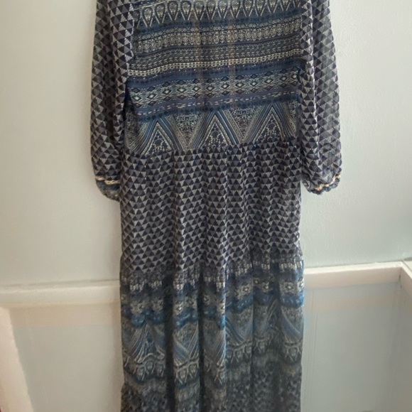 Anthropologie New Geometry Tiered Maxi Dress - Picture 10 of 11